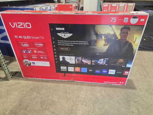 75" 4K QLED VIZIO SMART APPS LED TV W BOX LEGS REMOTE W FACTORY WARRANTY!