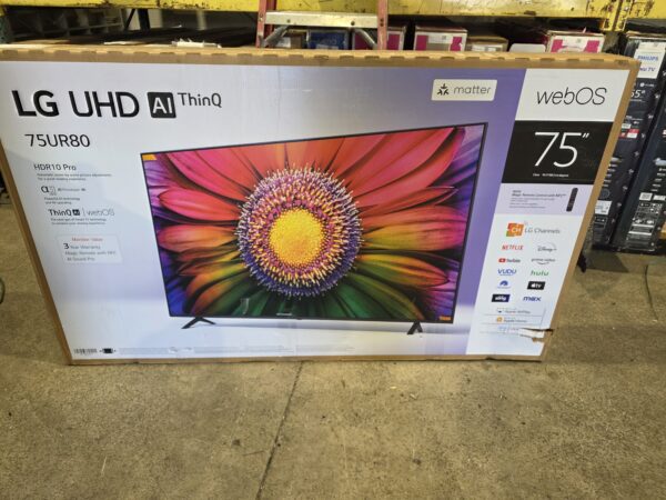 BRAND NEW! 75" 4K LG 75UR8000 SMART APPS LED TV W BOX LEGS REMOTE W FACTORY WARRANTY!